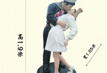 烤漆情侣雕塑厂家  公园小品  户外爱情情侣雕塑厂