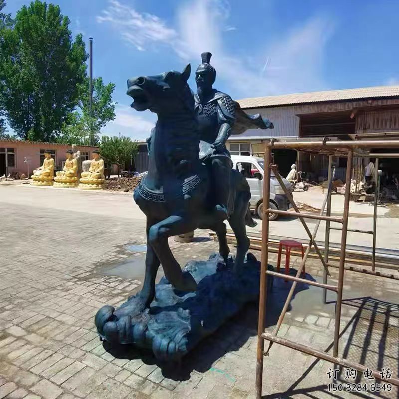 烤漆岳飞雕塑厂家 广场小品 户外岳飞雕塑厂 烤漆岳飞雕塑厂家 广场小品 户外岳飞雕塑厂