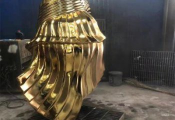 镀金人偶雕塑厂家 抽象摆件  创意不锈钢人偶雕塑厂