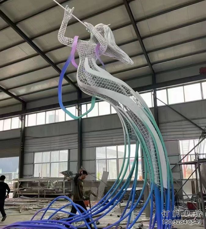 房地产仙女雕塑厂家 镂空烤漆摆件 烤漆不锈钢仙女雕塑厂 房地产仙女雕塑厂家 镂空烤漆摆件 烤漆不锈钢仙女雕塑厂