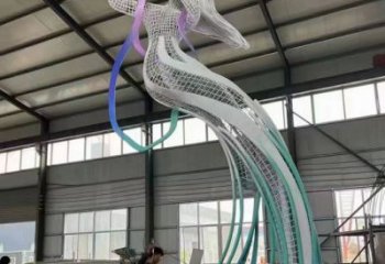 房地产仙女雕塑厂家 镂空烤漆摆件  烤漆不锈钢仙女雕塑厂