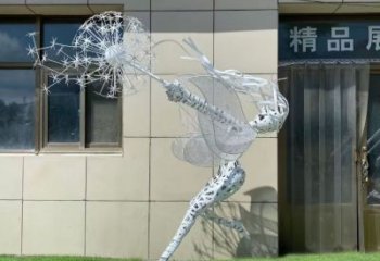 大型精灵雕塑厂家 锻造小品  现代不锈钢精灵雕塑加工