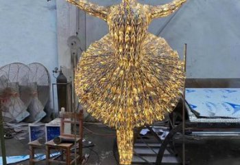 镂空舞女雕塑厂家 园林小品  广场不锈钢舞女雕塑价格