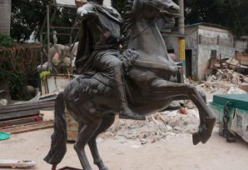 广场骑士雕塑厂家  仿古小品  大型骑士雕塑特点