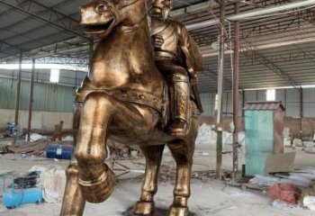 街头骑士雕塑厂家 大型别墅区摆件  仿古骑士雕塑制作