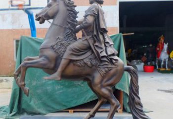户外骑士雕塑厂家 喷漆 小品 仿古骑士雕塑生产