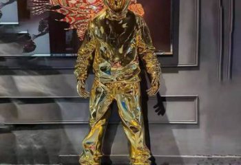 现代男子雕塑厂家  烤漆小品  户外不锈钢男子雕塑特点