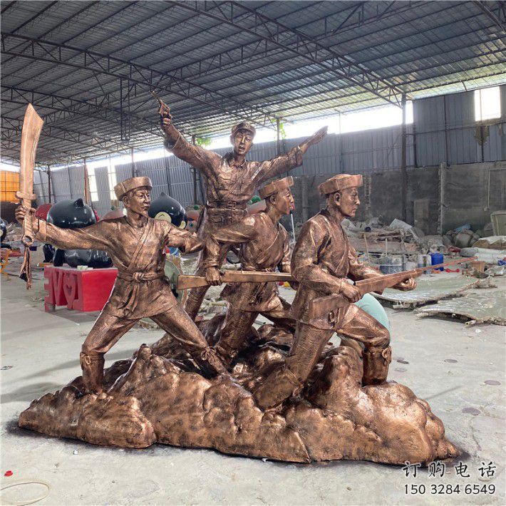 仿古战士雕塑厂家 草地小品 房地产战士雕塑厂