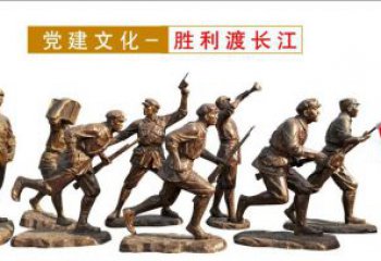 党建战士雕塑厂家 异形小品  大型战士雕塑厂