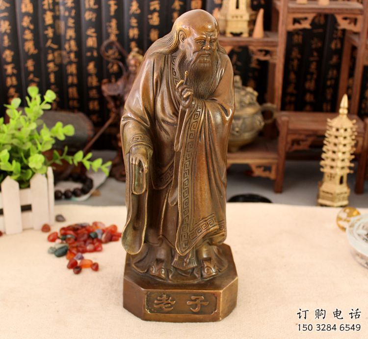 烤漆老子雕塑厂家  公园小品  仿古老子雕塑厂