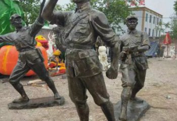 抽象士兵雕塑厂家  创意小品  喷漆士兵雕塑厂