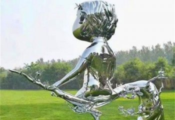 现代大头入雕塑厂家 大型别墅区摆件  公园不锈钢大头入雕塑厂