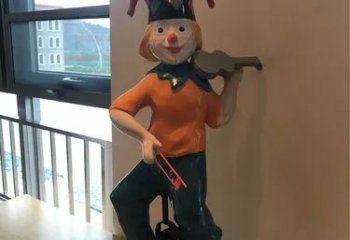 喷漆小丑雕塑厂家 中式小品 广场小丑雕塑厂