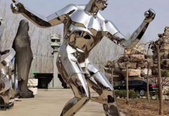 现代健儿雕塑厂家 大型别墅区摆件  创意不锈钢健儿雕塑厂