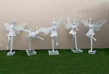 镂空花仙子雕塑厂家 园林小品 抽象不锈钢花仙子雕塑厂