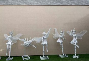 大型花仙子雕塑厂家 锻造小品 创意不锈钢花仙子雕塑报价
