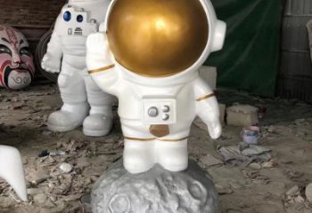 广场太空人雕塑厂家  现代小品  烤漆太空人雕塑定制