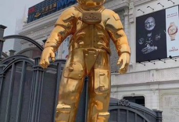 镀金外星人雕塑厂家 广场摆件  现代外星人雕塑厂