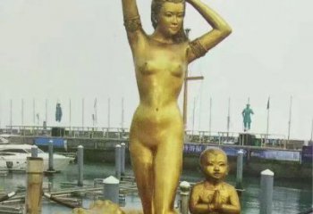 广场美人鱼雕塑厂家  公园小品  大型不锈钢美人鱼雕塑厂
