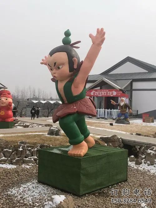 仿古葫芦娃雕塑厂家 草地小品 房地产葫芦娃雕塑厂