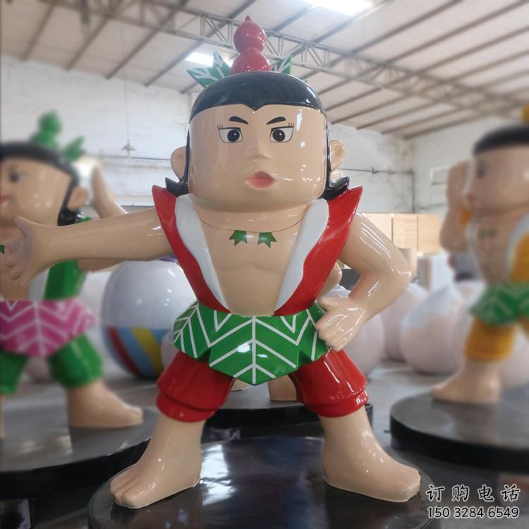 抽象葫芦娃雕塑厂家  户外公园小品  现代葫芦娃雕塑生产