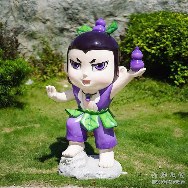 中式葫芦娃雕塑厂家 创意小品 游乐场葫芦娃雕塑厂