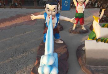 彩绘葫芦娃雕塑厂家  公园摆件 街头葫芦娃雕塑厂
