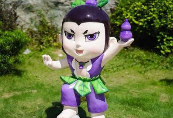 中式葫芦娃雕塑厂家  创意小品 游乐场葫芦娃雕塑厂