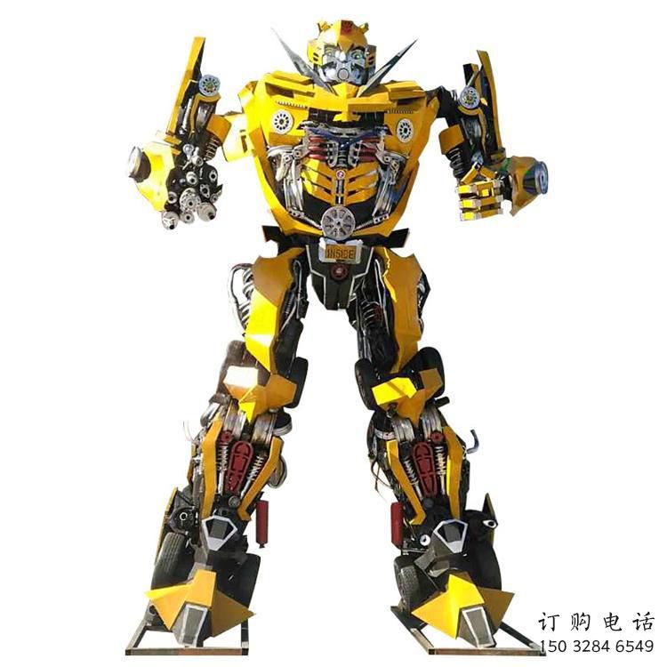 街头变形金刚雕塑厂家 大型摆件  创意变形金刚雕塑价格