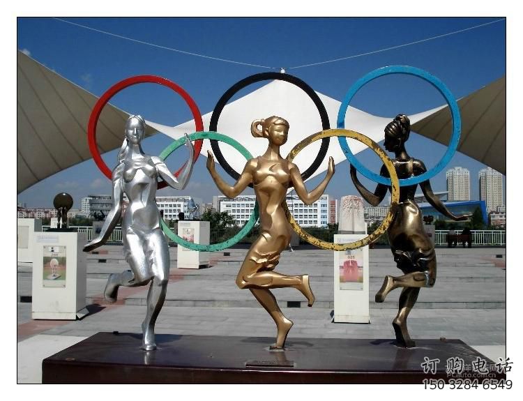 烤漆运动员雕塑厂家 体育小品 大型不锈钢运动员雕塑定制