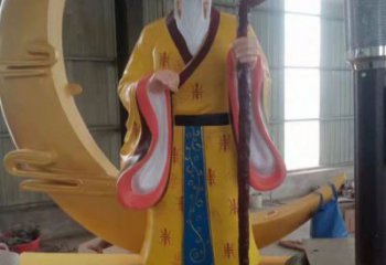 广场月老雕塑厂家 彩绘小品  户外月老雕塑厂