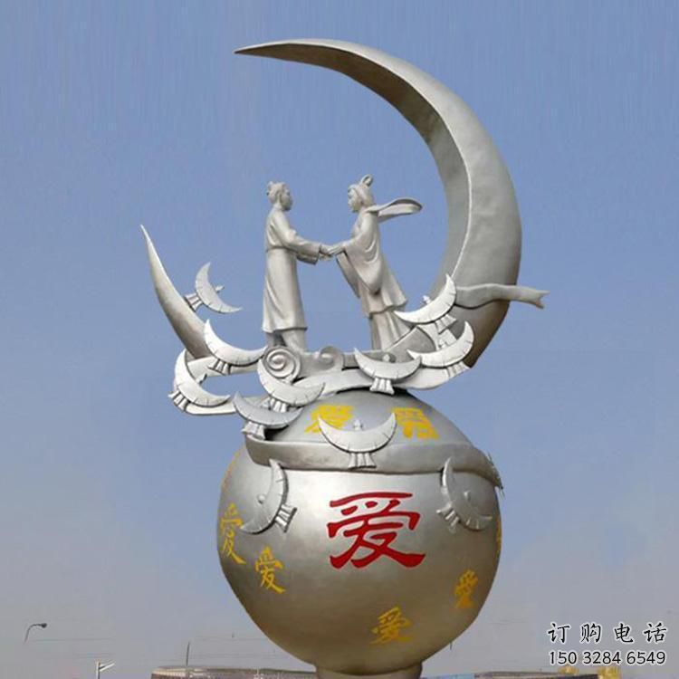 公园牛郎织女雕塑厂家 户外摆件 大型牛郎织女雕塑定制