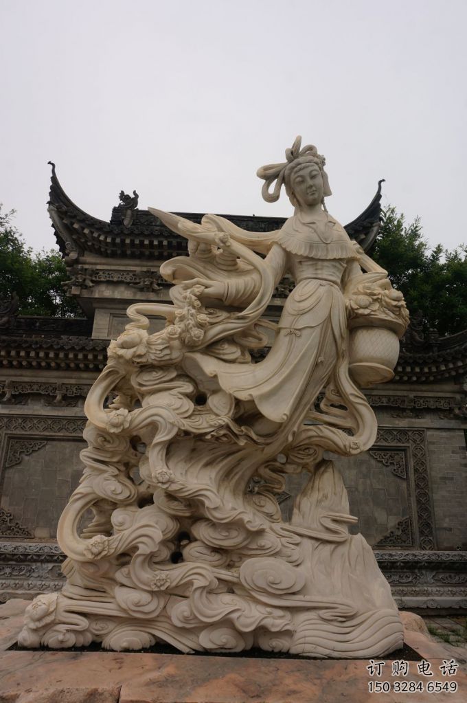 彩绘天女散花雕塑厂家 创意摆件 街头天女散花雕塑厂 彩绘天女散花雕塑厂家 创意摆件 街头天女散花雕塑厂