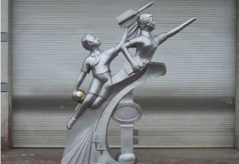 现代校园人物雕塑厂家 大型腾飞摆件 户外校园人物雕塑厂