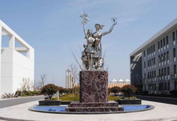 锻造校园人物雕塑厂家 公园小品 户外校园人物雕塑摆件