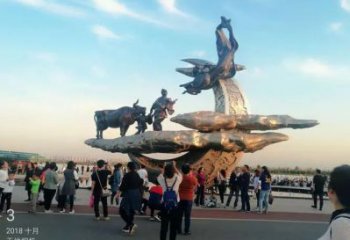 现代牛郎织女雕塑厂家 大型摆件  仿古牛郎织女雕塑厂