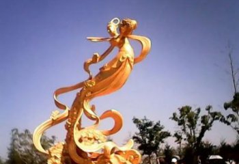 中式天女散花雕塑厂家  创意小品 游乐场天女散花雕塑厂