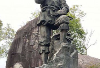 广场鲁班雕塑厂家  仿古小品  烤漆鲁班雕塑厂