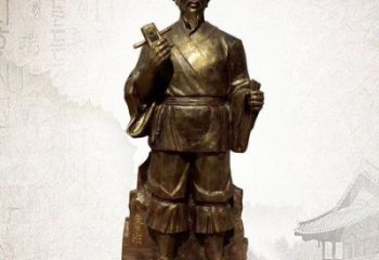 仿古鲁班雕塑厂家  现代小品  彩绘烤漆鲁班雕塑