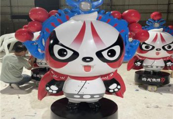 现代变脸雕塑厂家 大型创意摆件  户外彩绘变脸雕塑摆件