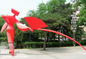 抽象扭秧歌雕塑厂家  欧式小品  公园烤漆不锈钢扭秧歌雕塑