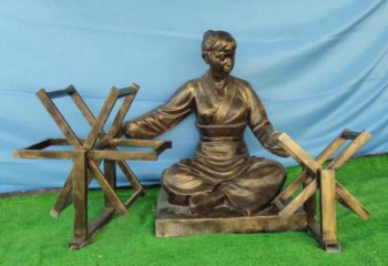 抽象女工雕塑厂家 广场仿古小品  户外烤漆女工雕塑