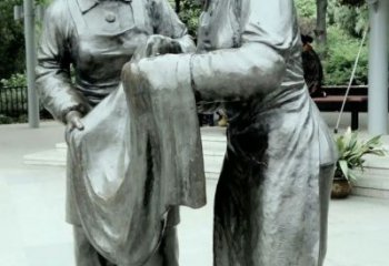 公园女工雕塑厂家 户外仿古摆件  创意烤漆女工雕塑