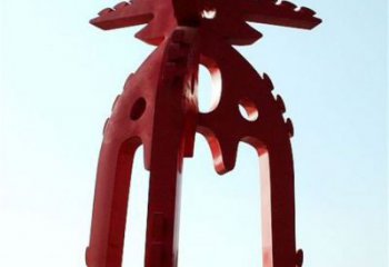 公园标示牌雕塑厂家 户外摆件  烤漆不锈钢标示牌雕塑小品