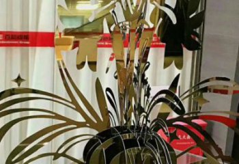 大型玉兰花雕塑厂家 锻造小品  户外不锈钢玉兰花雕塑厂