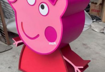 几何卡通人雕塑厂家 幼儿园小品  烤漆不锈钢卡通人雕塑