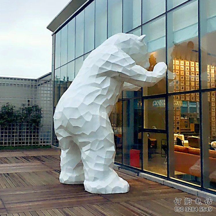 仿古北极熊雕塑厂家 户外小品 房地产北极熊雕塑厂