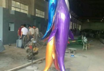 现代海洋生物雕塑厂家 大型别墅区摆件  烤漆海洋生物雕塑小品