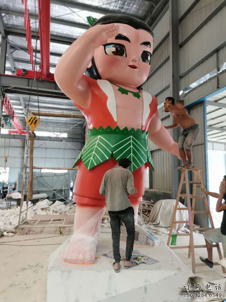 彩绘葫芦娃雕塑 彩绘葫芦娃雕塑