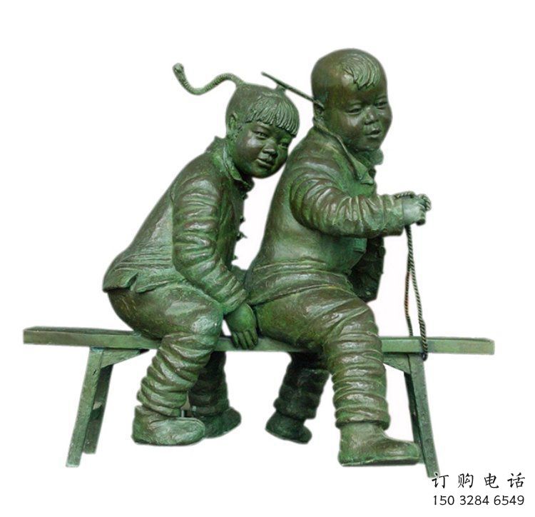 户外公园仿古小孩雕塑 户外公园仿古小孩雕塑